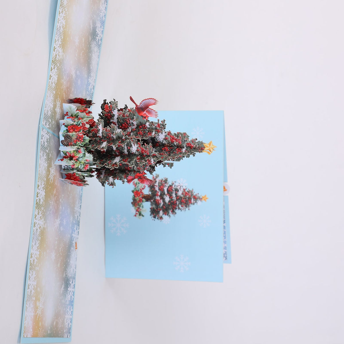 Blue Snowy Pine 3D Pop Up Card