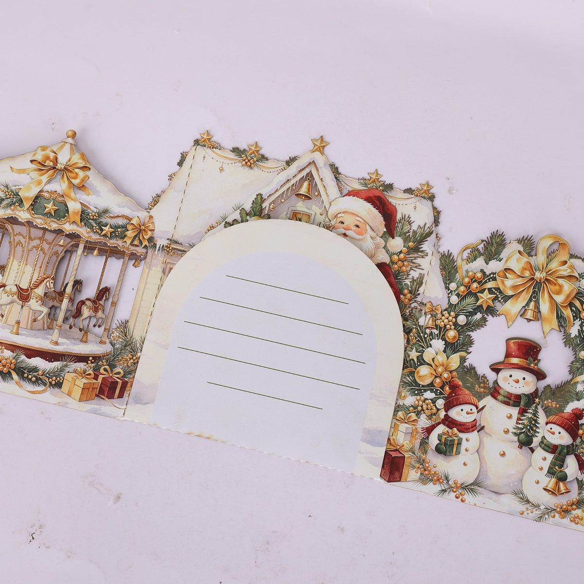 Gold Christmas Double Door Pop Up Card