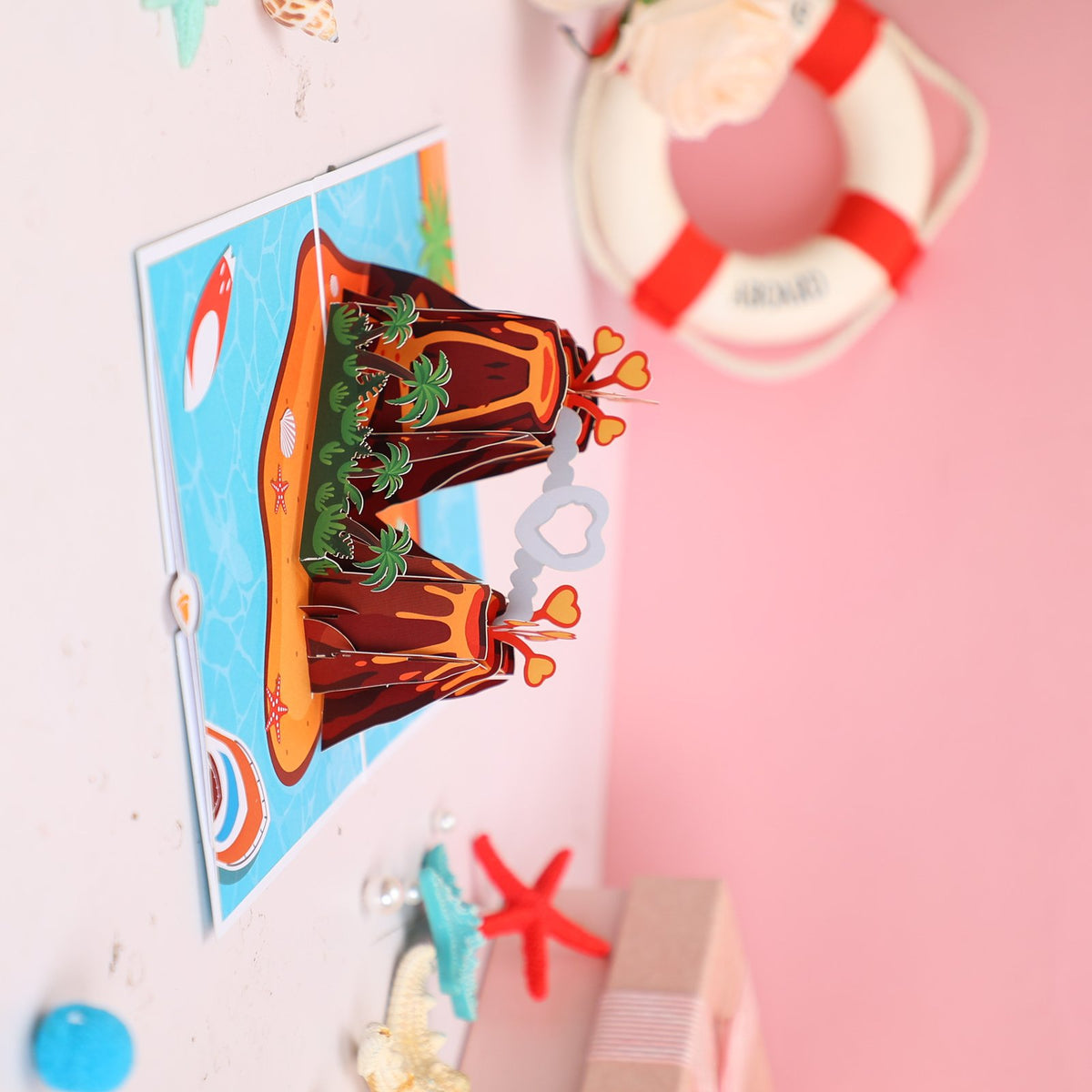 Volcano Dinosaur 3D Pop Up Card