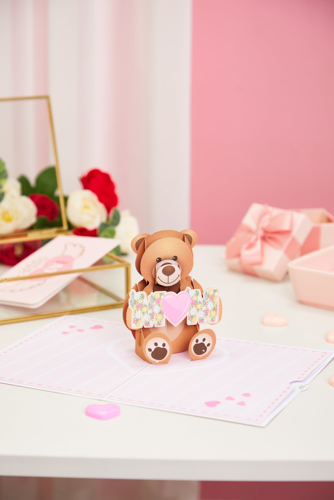 Mother's Day Love Bear 3D Pop Up Card
