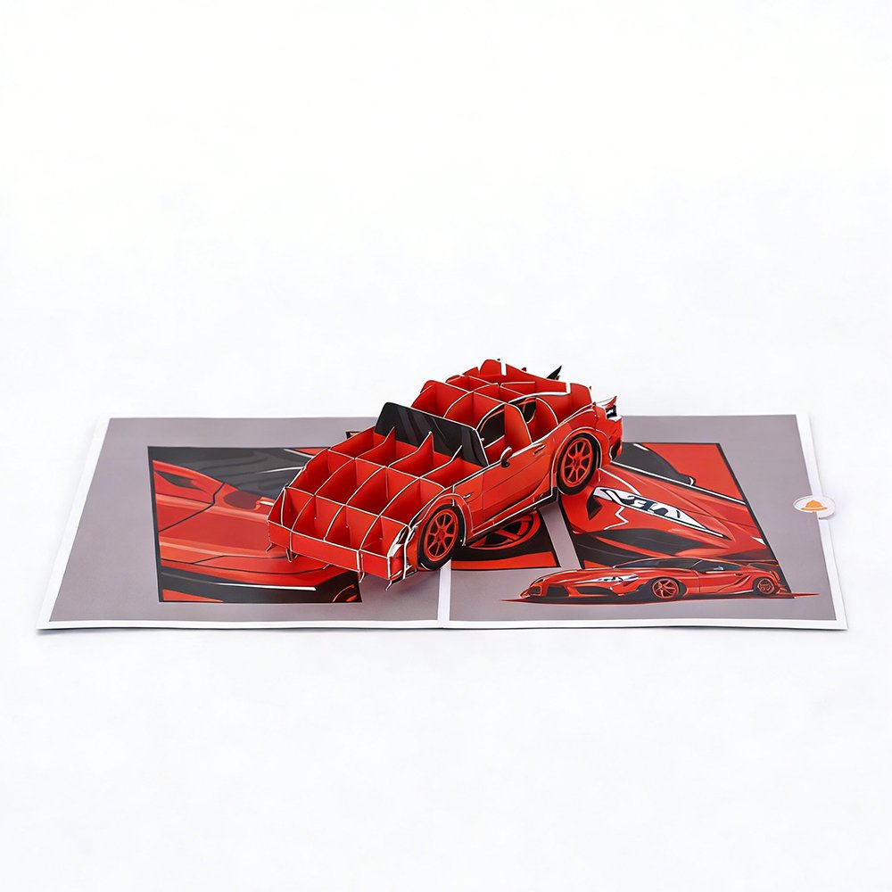 Race Car Speed Flip Pop Up Card