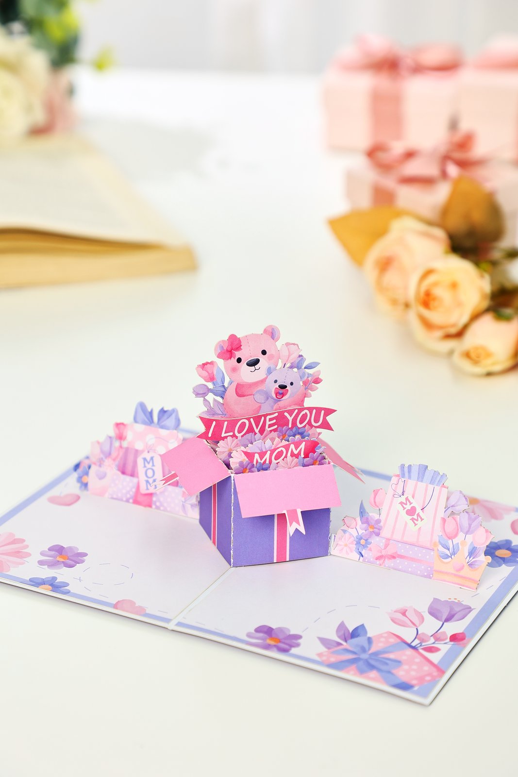 Mother's Day Bear 3D Pop Up Card