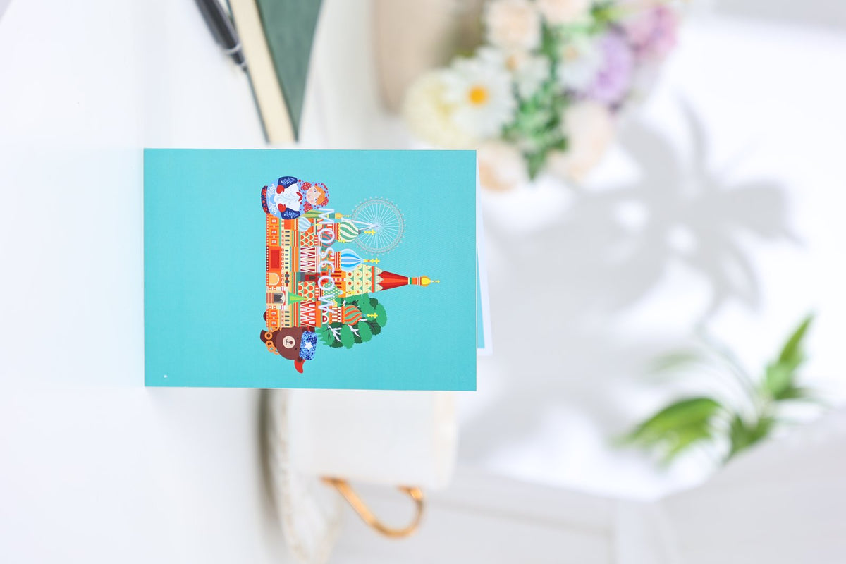 City Cityscape Greeting Card Moscow