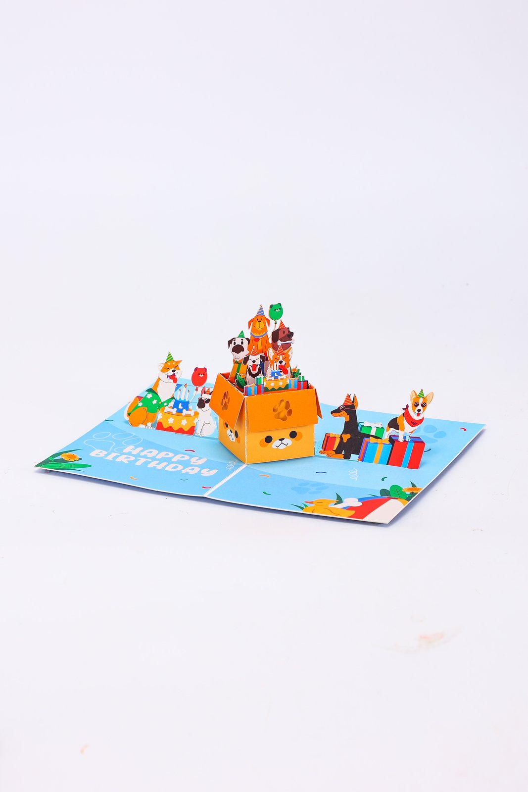 Dog Celebration Happy Birthday Greeting Card