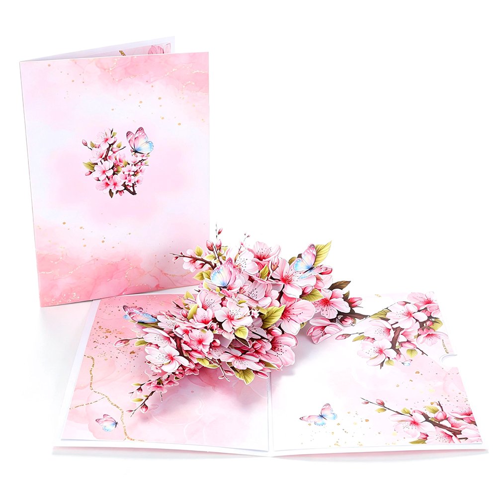 Cherry Blossom Floral Branch Greeting Card