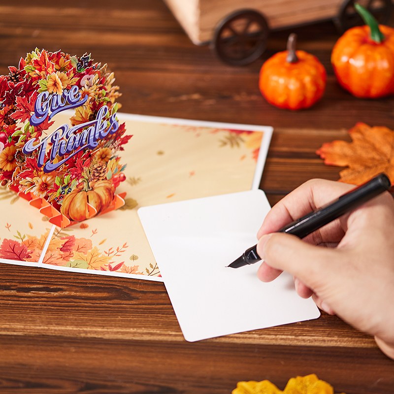 Universal Thanksgiving Thank You Pop Up Card