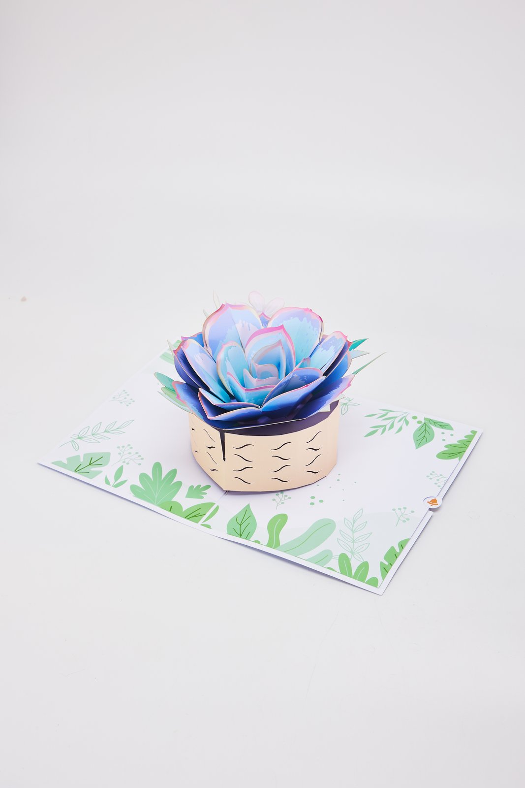 Succulent Flower Pot 3D Pop Up Card