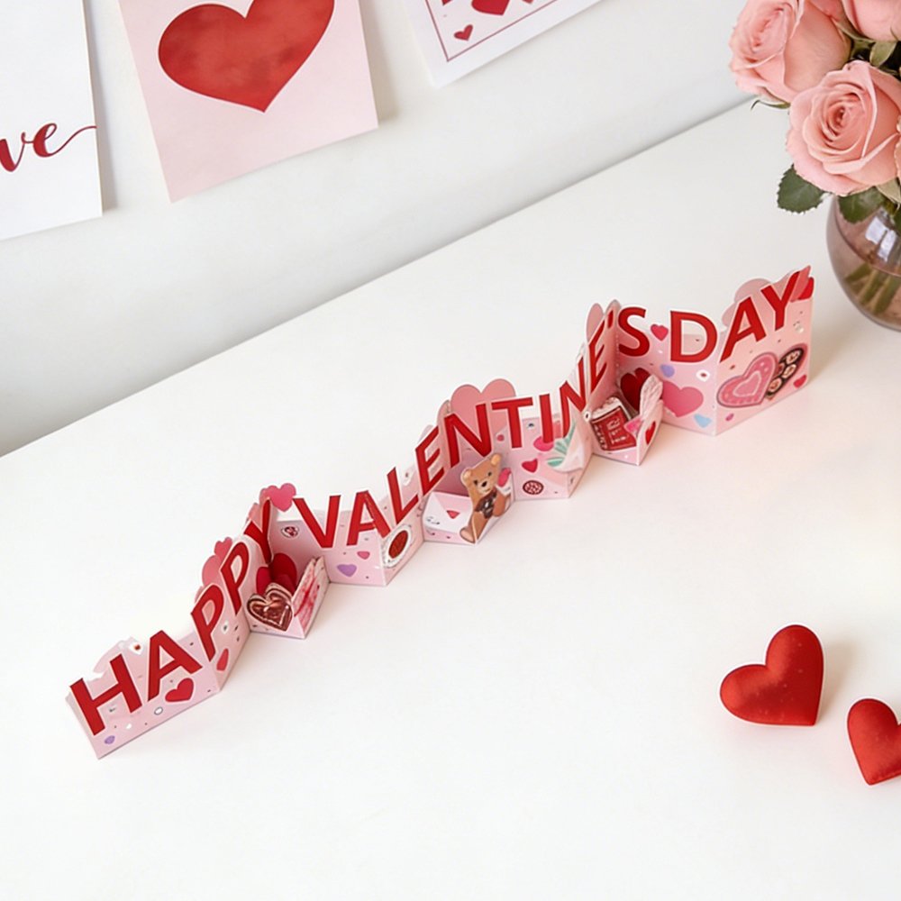 HA Letter Heart 3D Pop Up Card