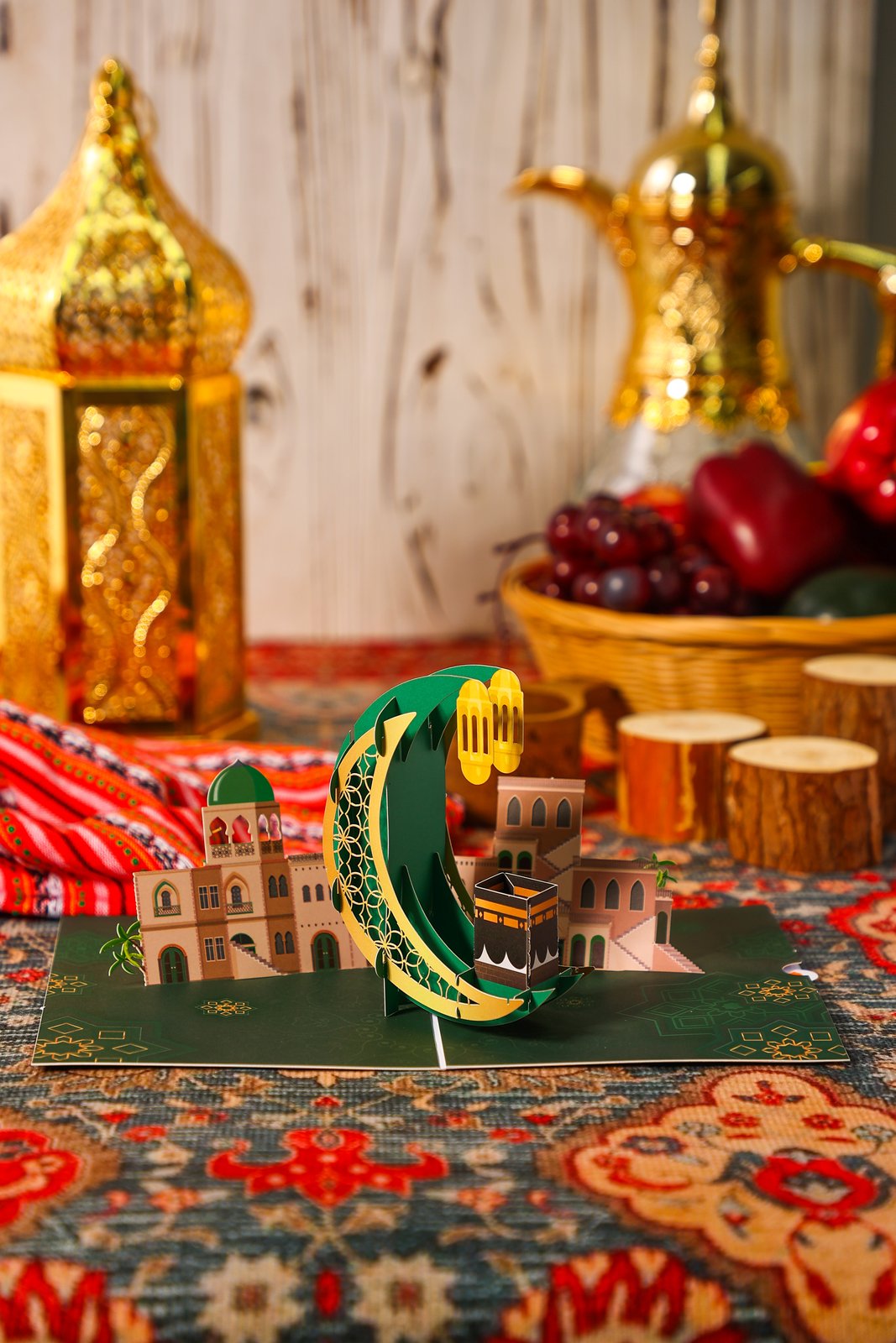 Mecca Kaaba Moon Greeting Card