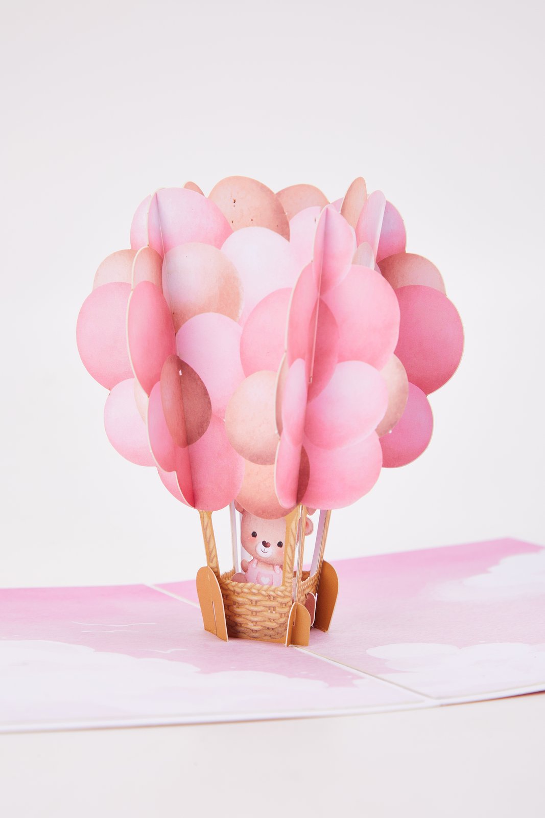 Hot Air Balloon Bear 3D Pop Up Card For Her