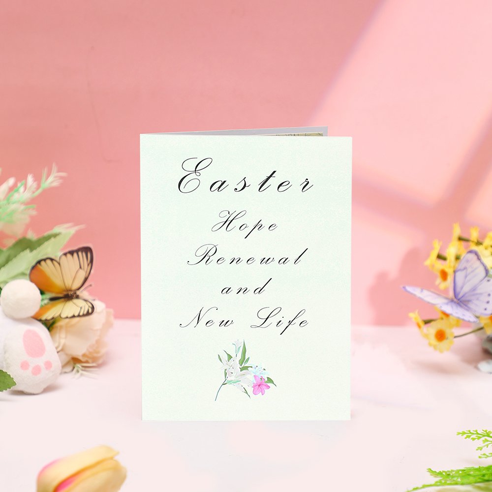 Easter Floral Flip Pop Up Card