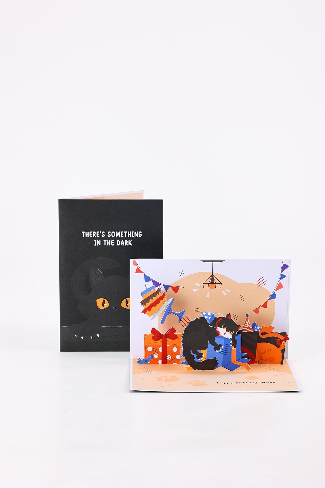 Lights Off Cat 90° 3D Pop Up Card