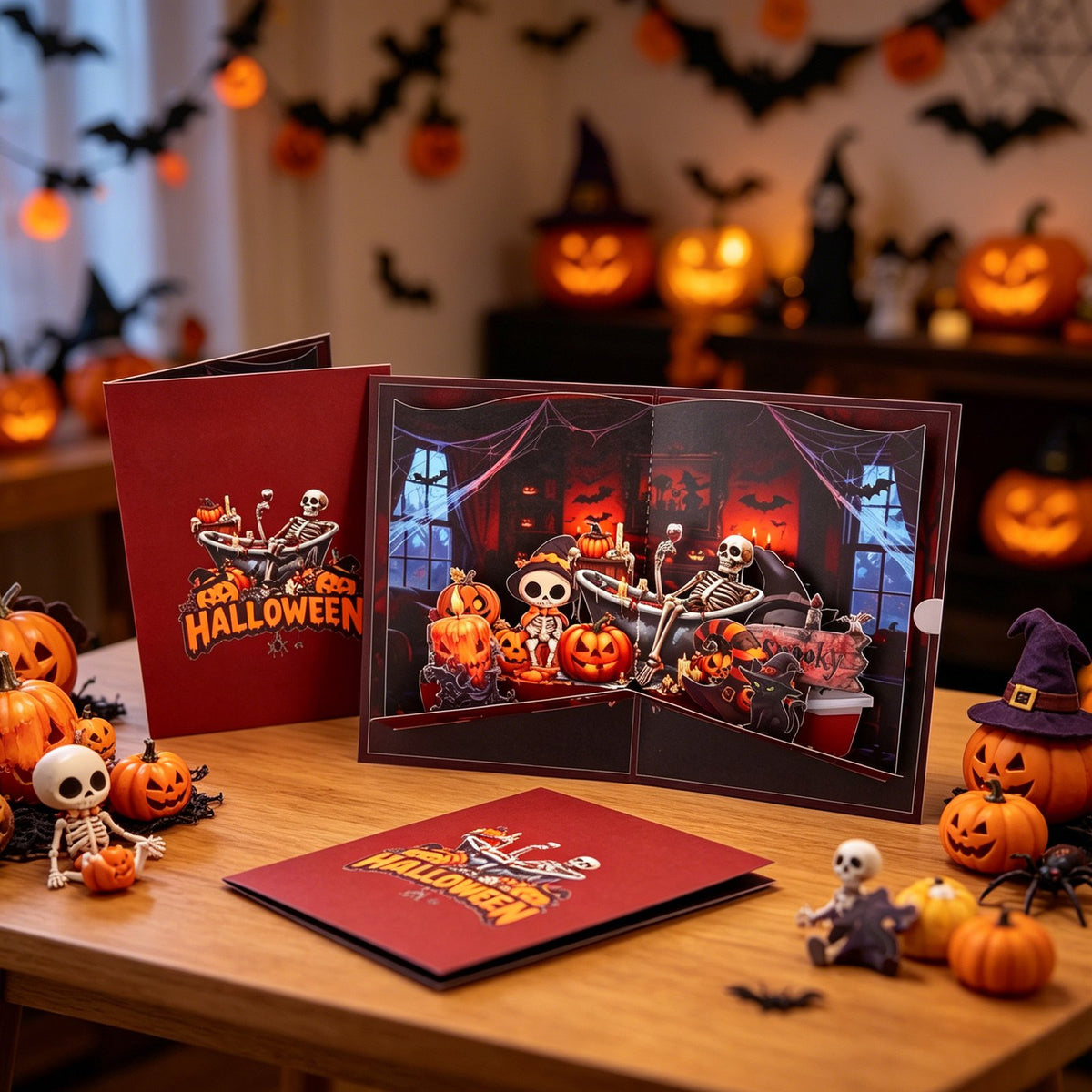 Gothic Skeleton Pop Up Card