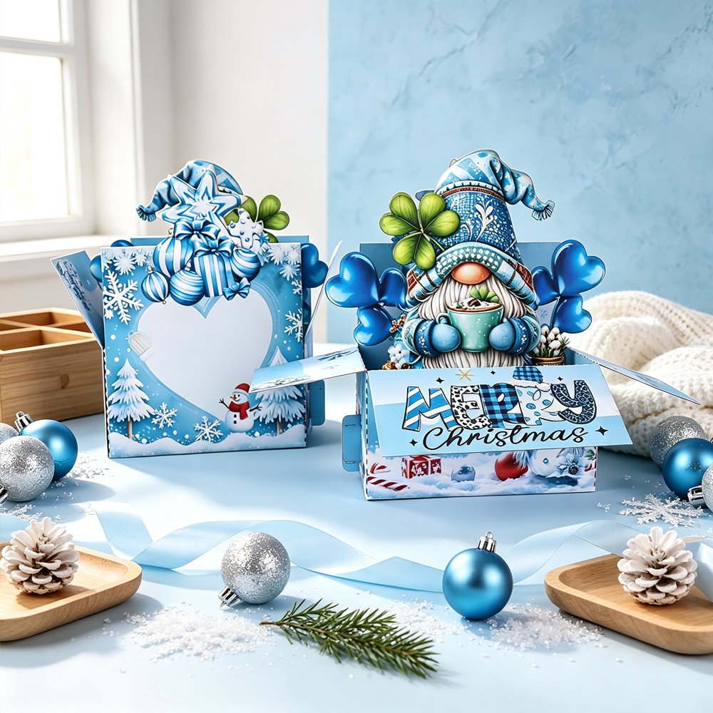 Blue Gnome Box Card
