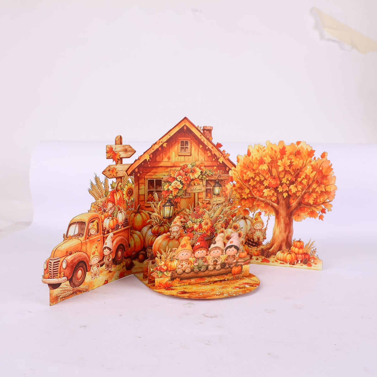 Autumn Mini Double Door Pop Up Card