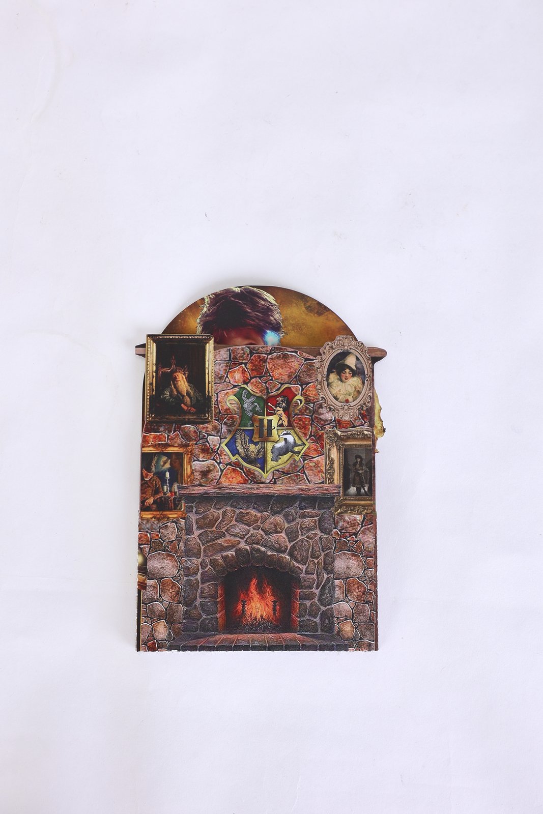 Vintage Fireplace Flip Pop Up Card