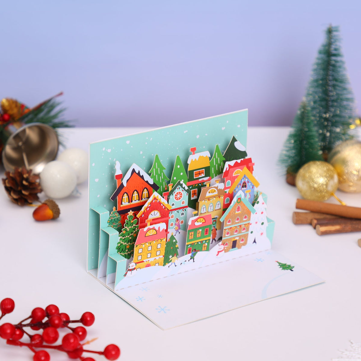 Christmas Village 3D Pop Up Card