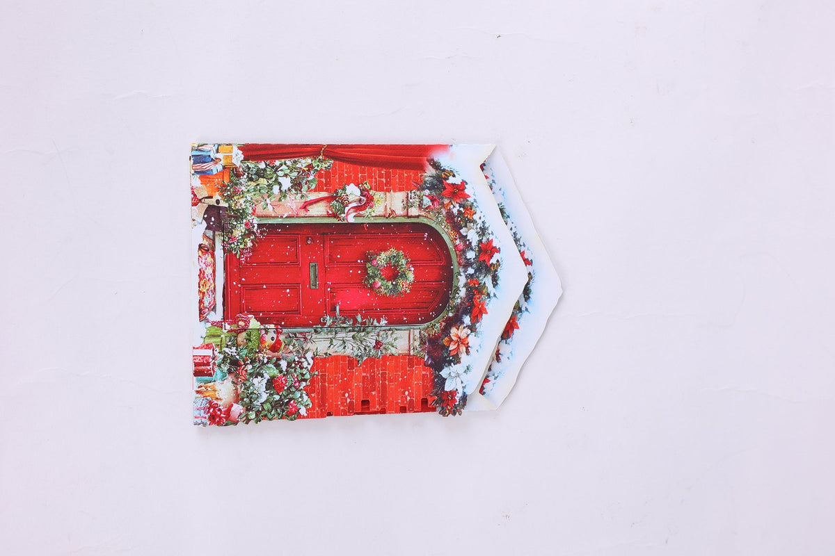 Christmas Fireplace Puppy 3D Pop Up Card