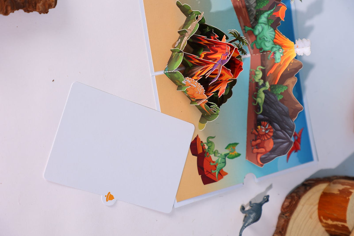 Dinosaur Volcano 3D Pop Up Card