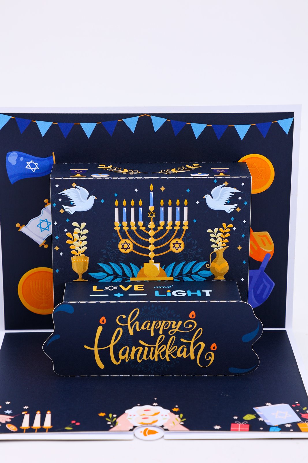 Hanukkah 90° 3D Pop Up Card