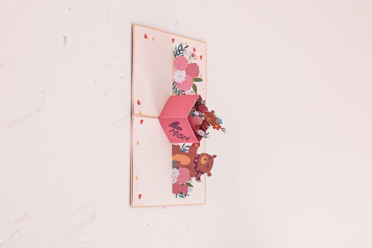 Mother's Day Mother And Child Bear Box Greeting Card