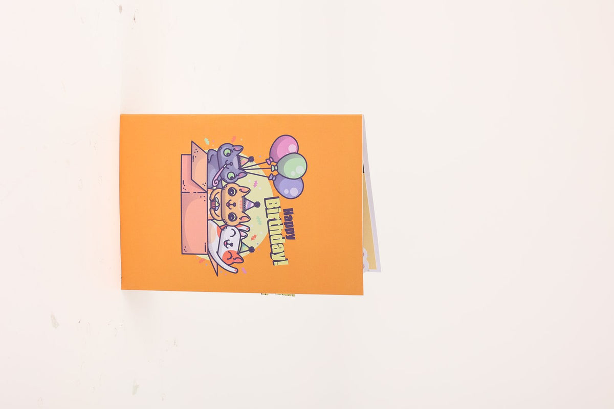Birthday Cat Music 3D Pop Up Card