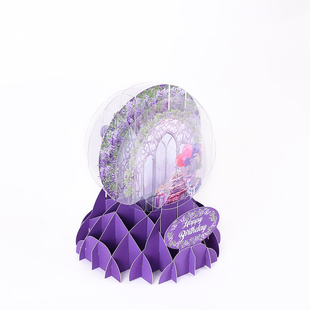Purple Magic Garden Crystal Ball Card
