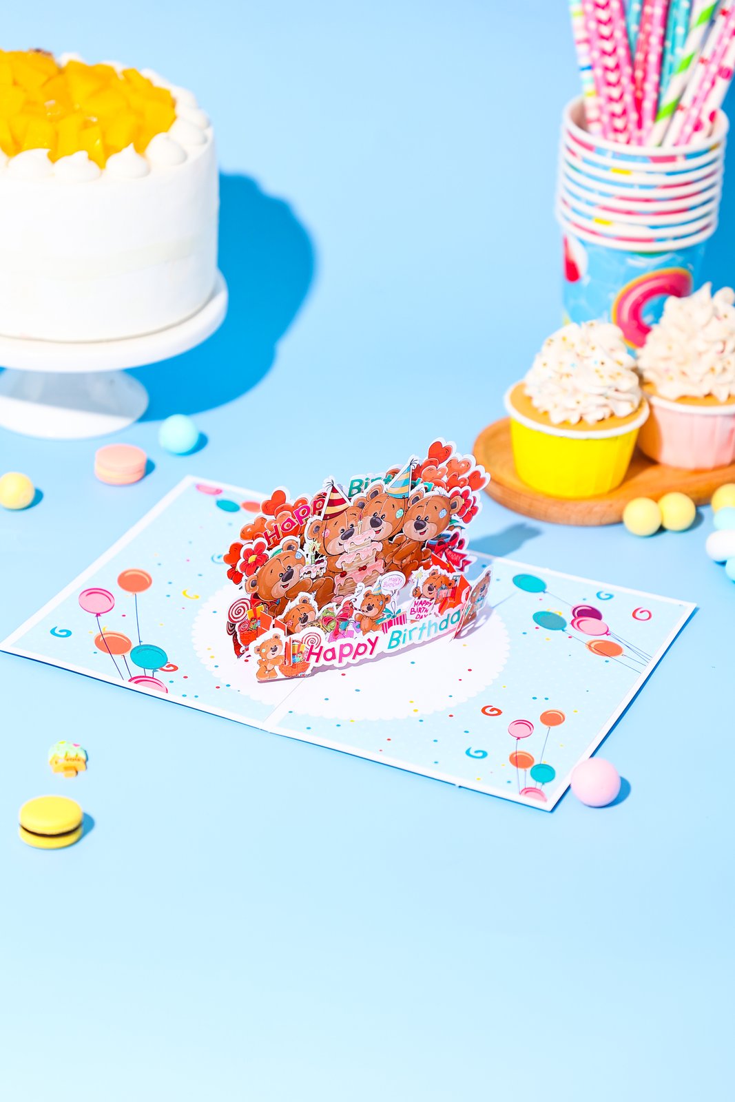Birthday Bear 3D Pop Up Card