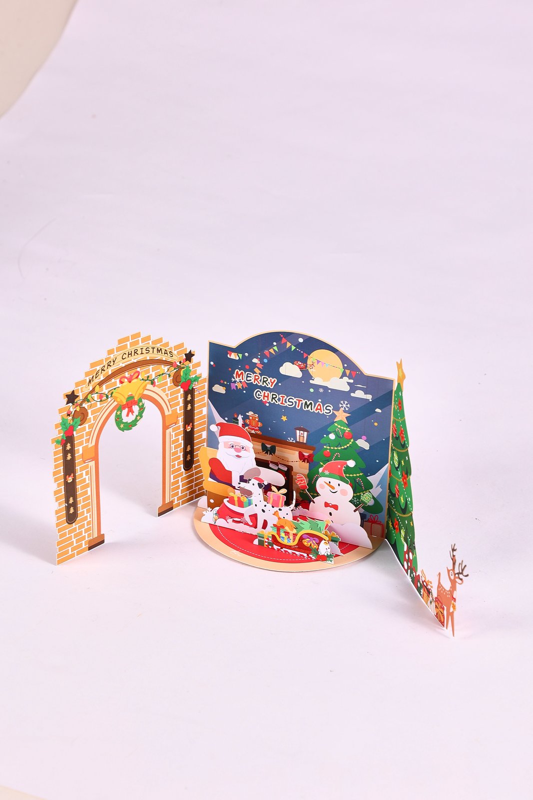 Christmas Triple Door Greeting Card