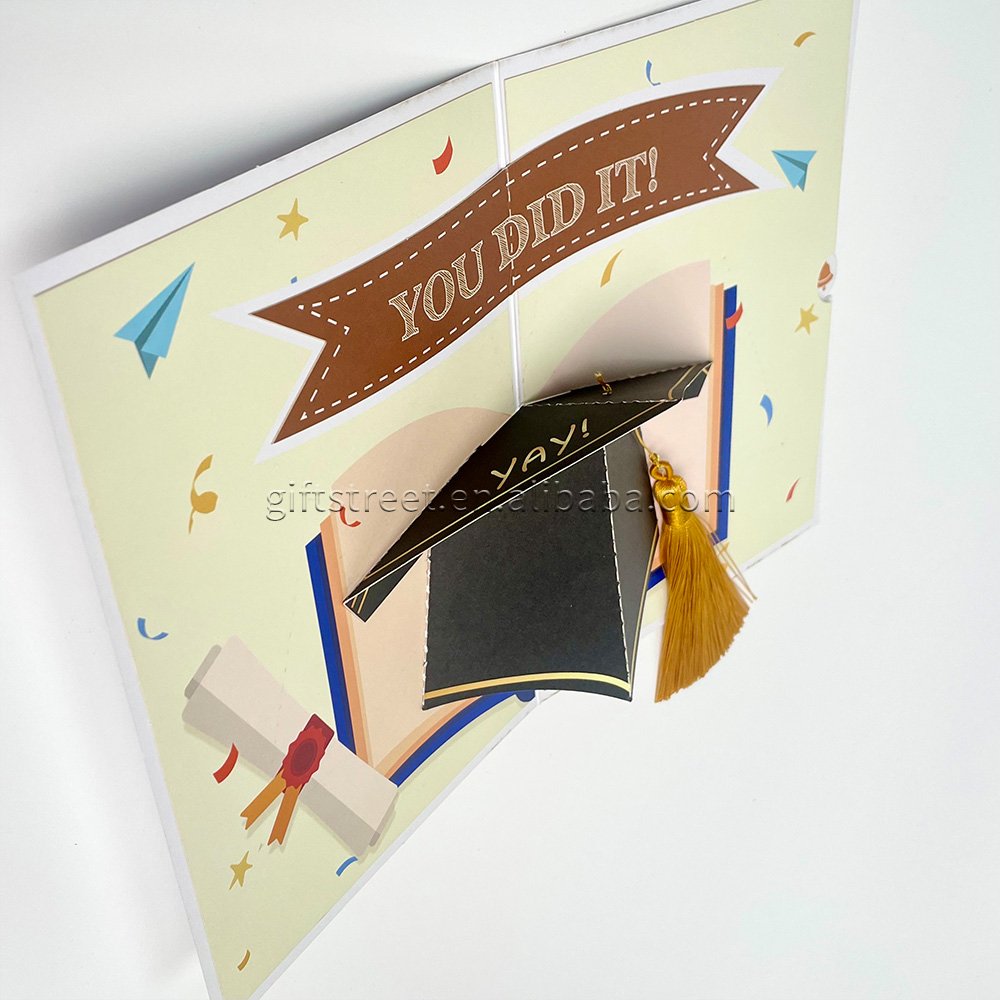 Graduation Hat 3D Pop Up Card