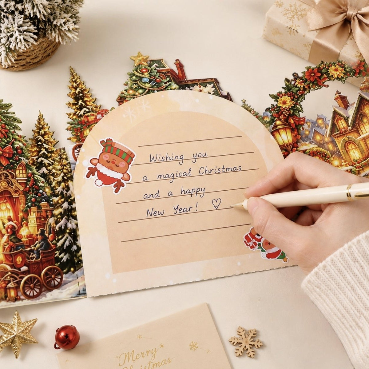Christmas Scene Double Door 3D Pop Up Card