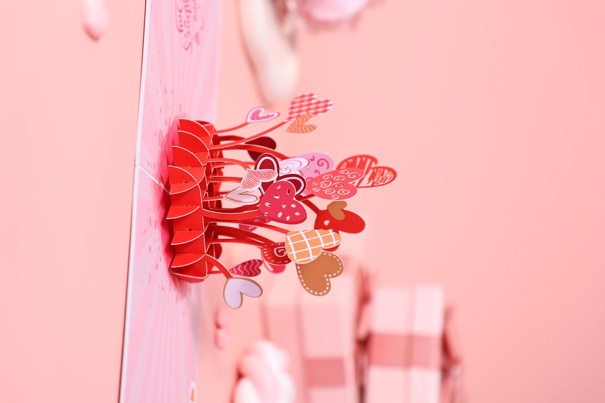 Love You More Heart-Shaped Greeting Card