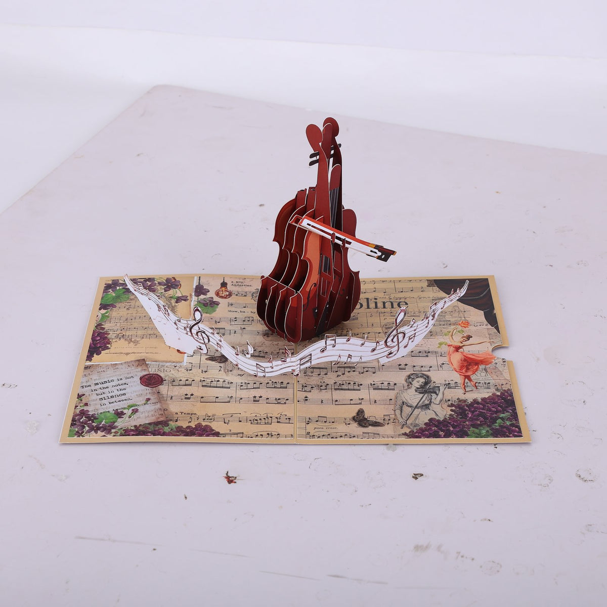 Violin 180° 3D Pop Up Card