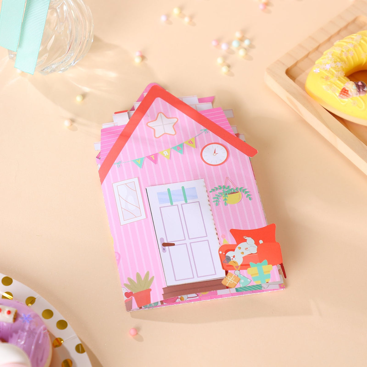 Cozy Birthday Cake Cradle 3D Pop Up Card
