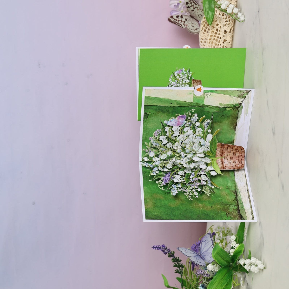 Hydrangea Bouquet Flip Pop Up Card