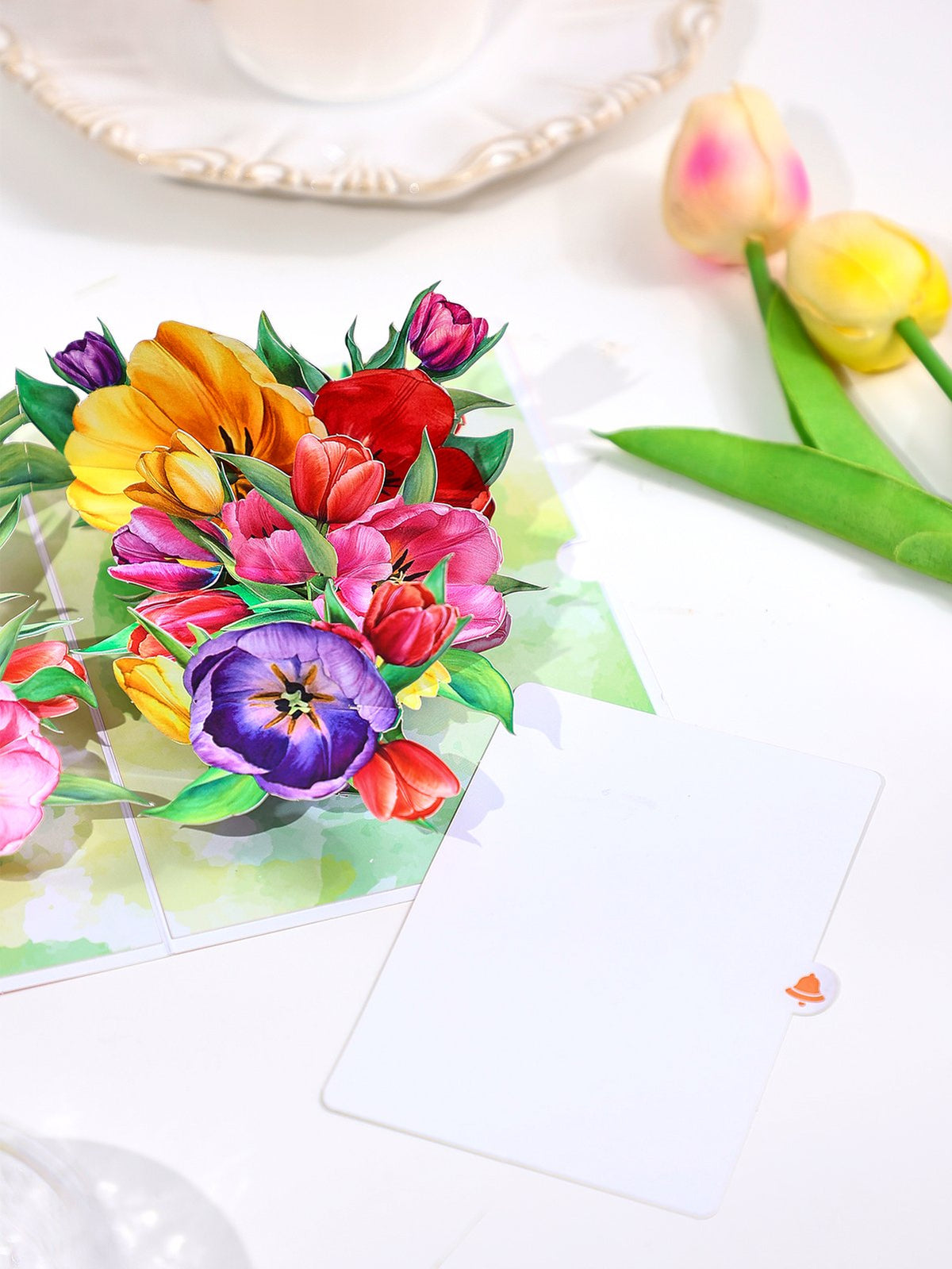 Tulip Flowering Shrubs 3D Pop Up Card