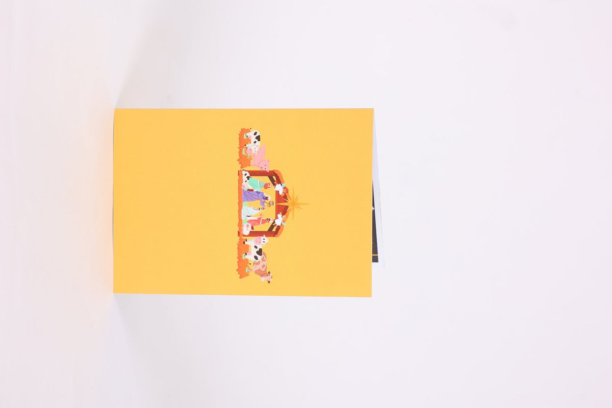 Nativity Manger Flip Pop Up Card