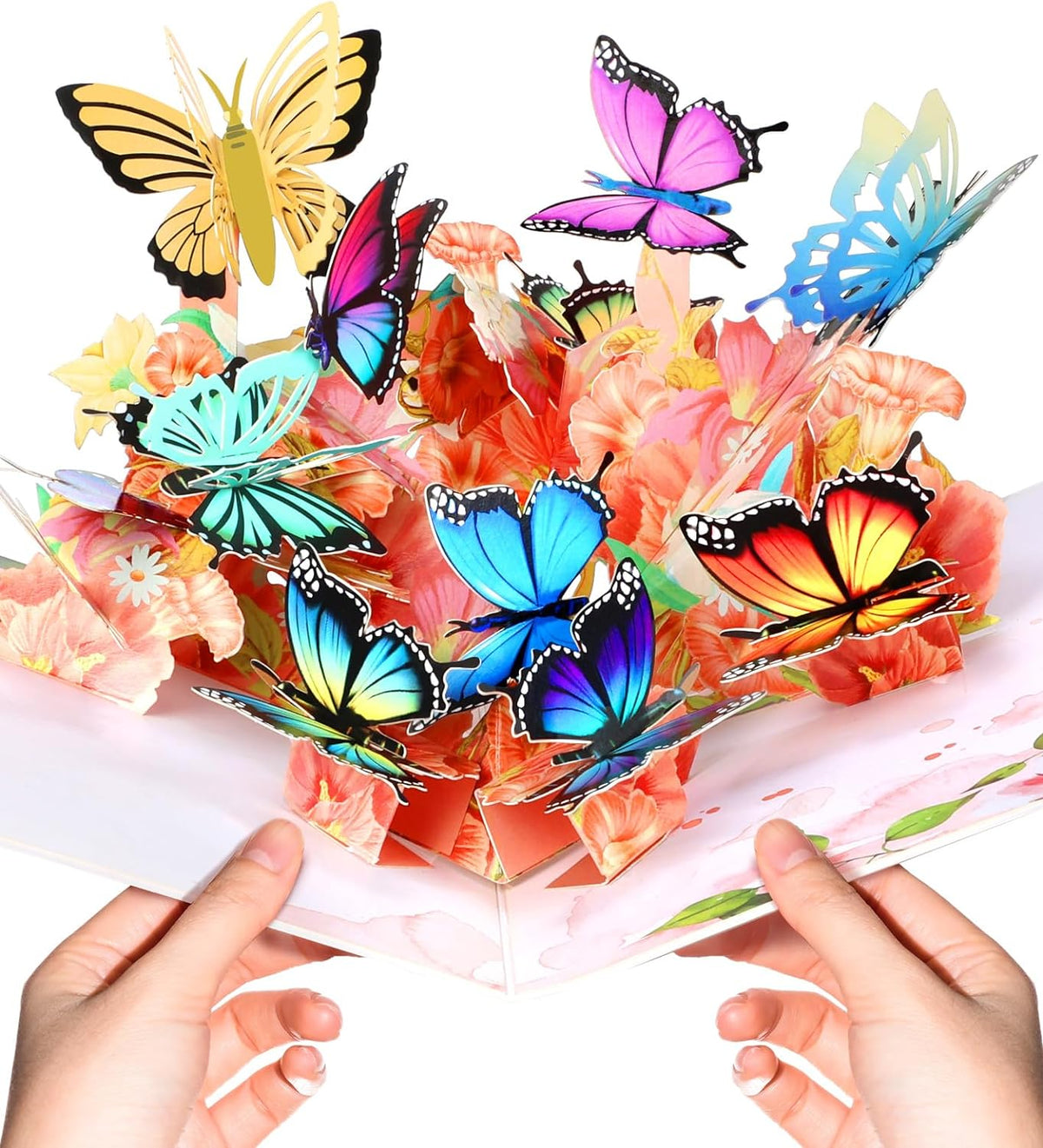 Butterfly Flower Cluster 3D Pop Up Card