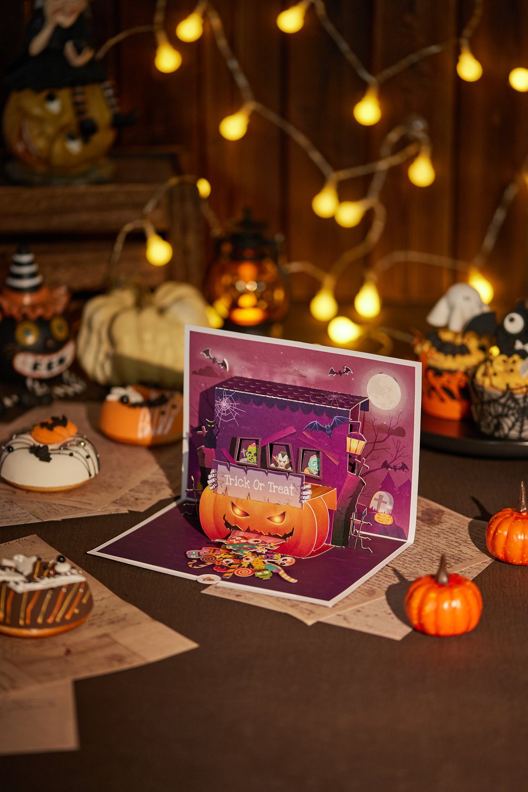 Candy Haunted House Greeting Card