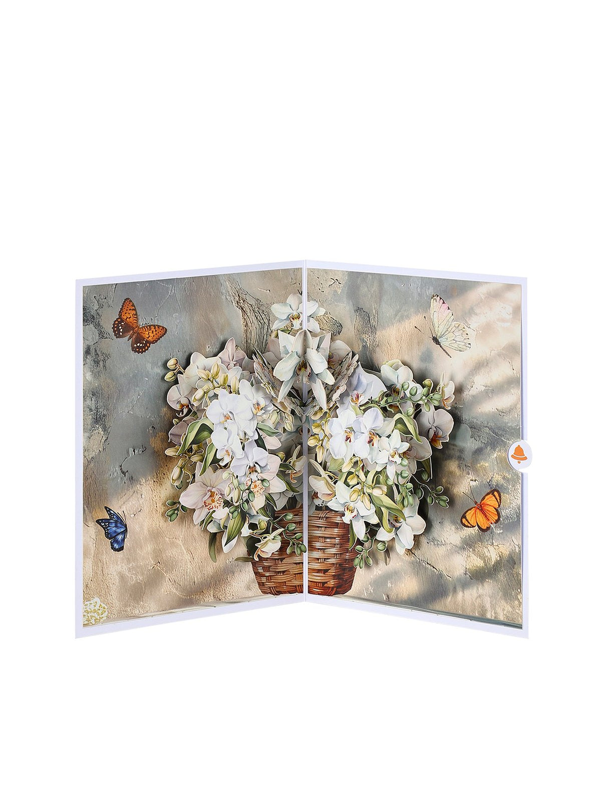 White Orchid Bonsai 3D Pop Up Card
