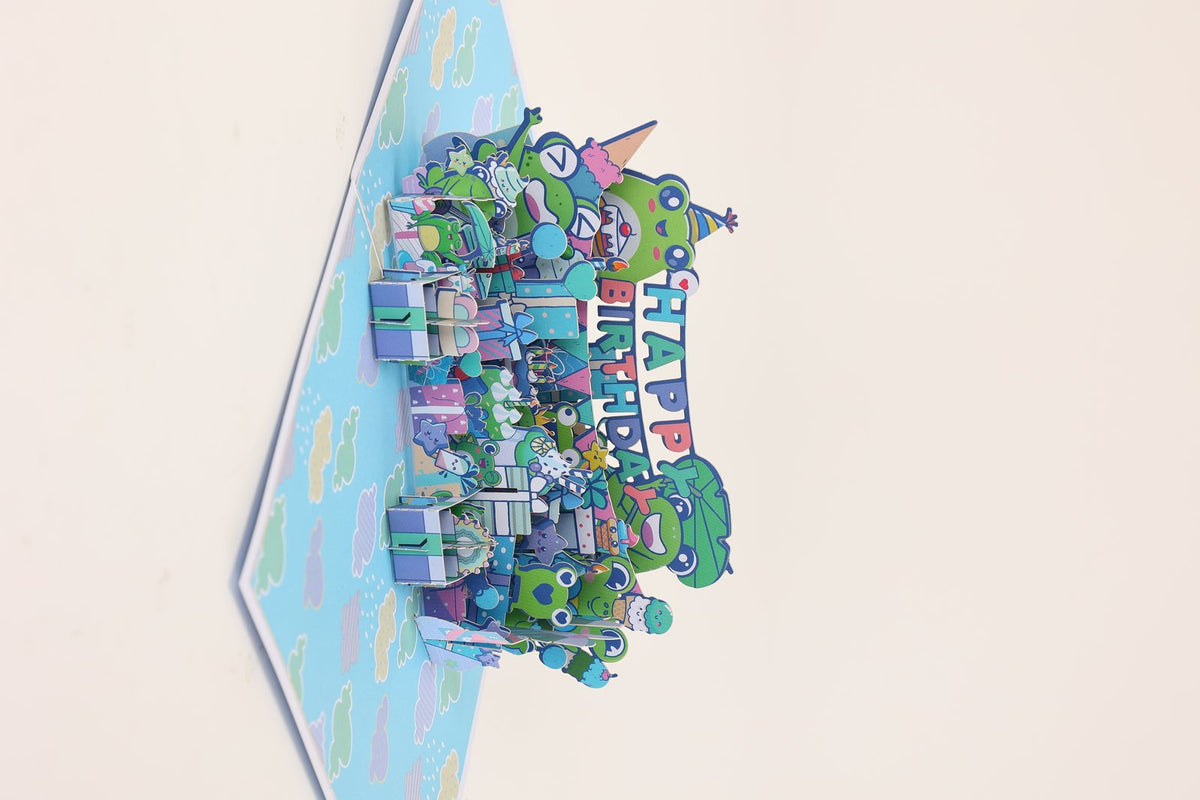 Birthday Frog 3D Pop Up Card