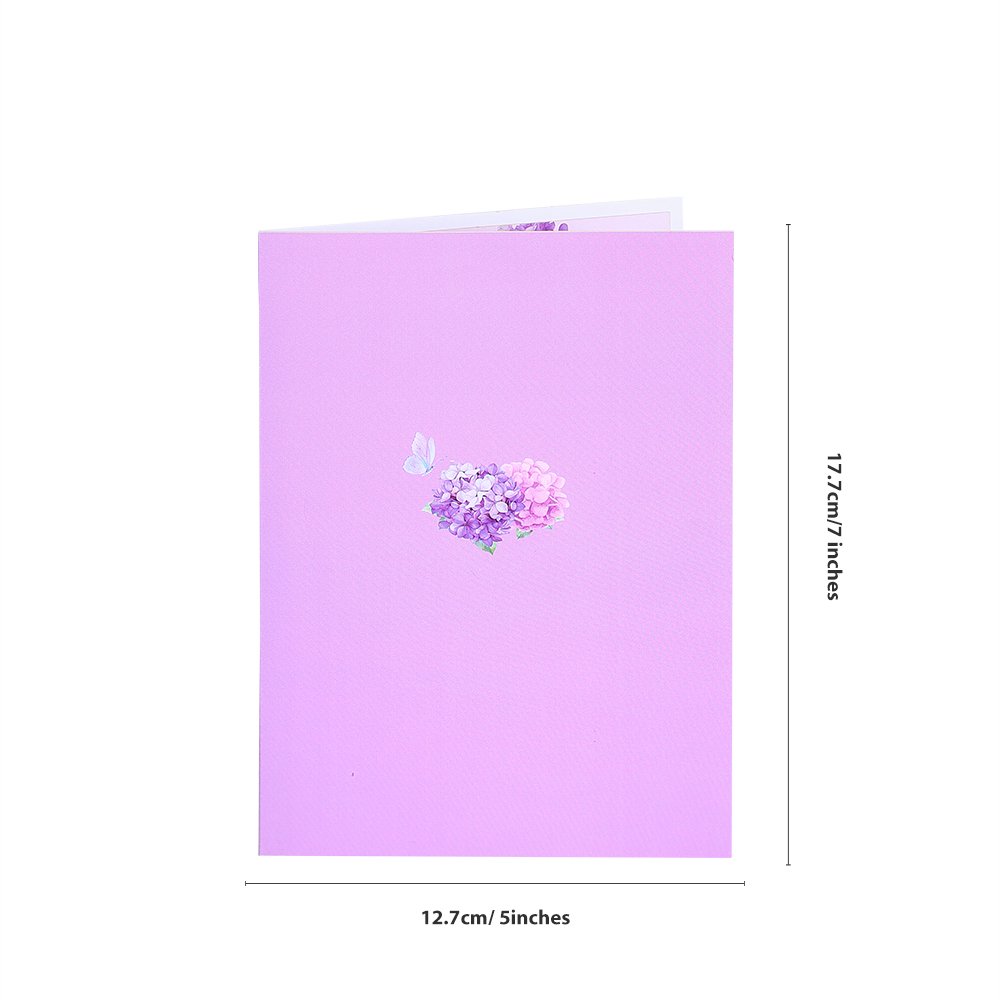 Purple Flower Bouquet Flip Pop Up Card
