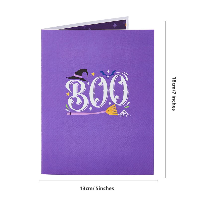 Crescent Moon Witch 3D Pop Up Card