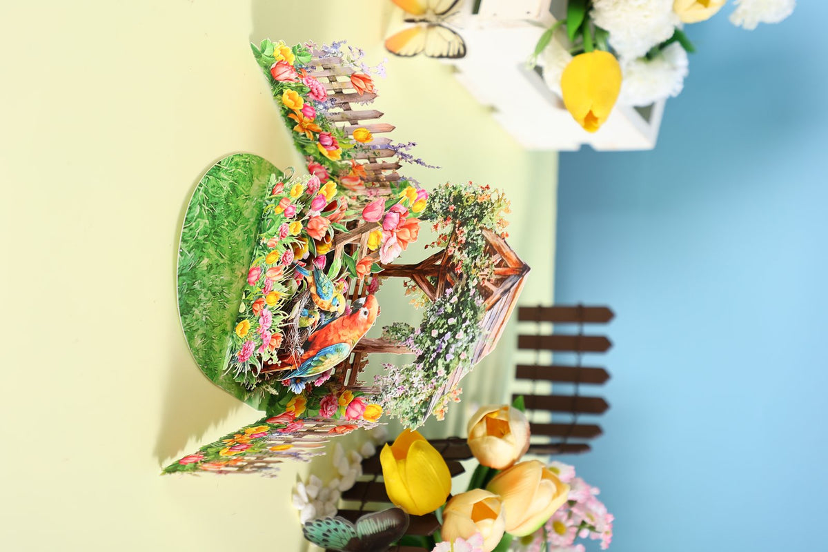 Parrot Tulip Double Door Card