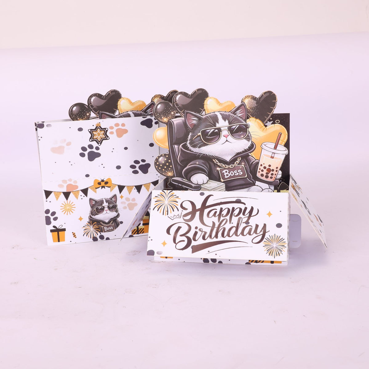 Birthday Cat Box Card