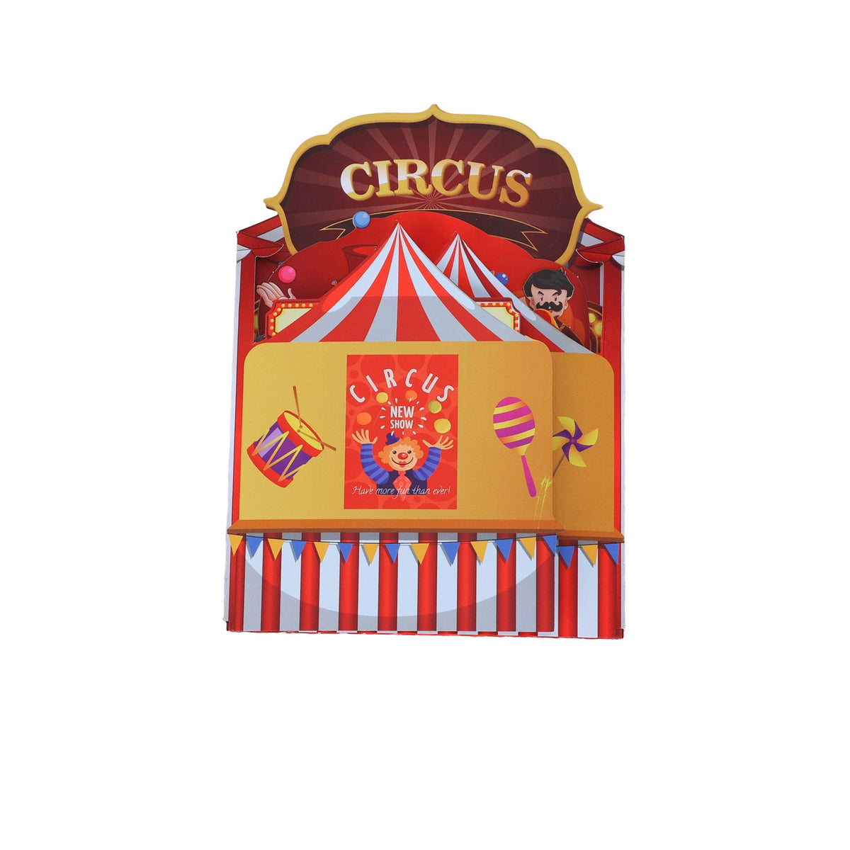 Circus Double Door 3D Pop Up Card