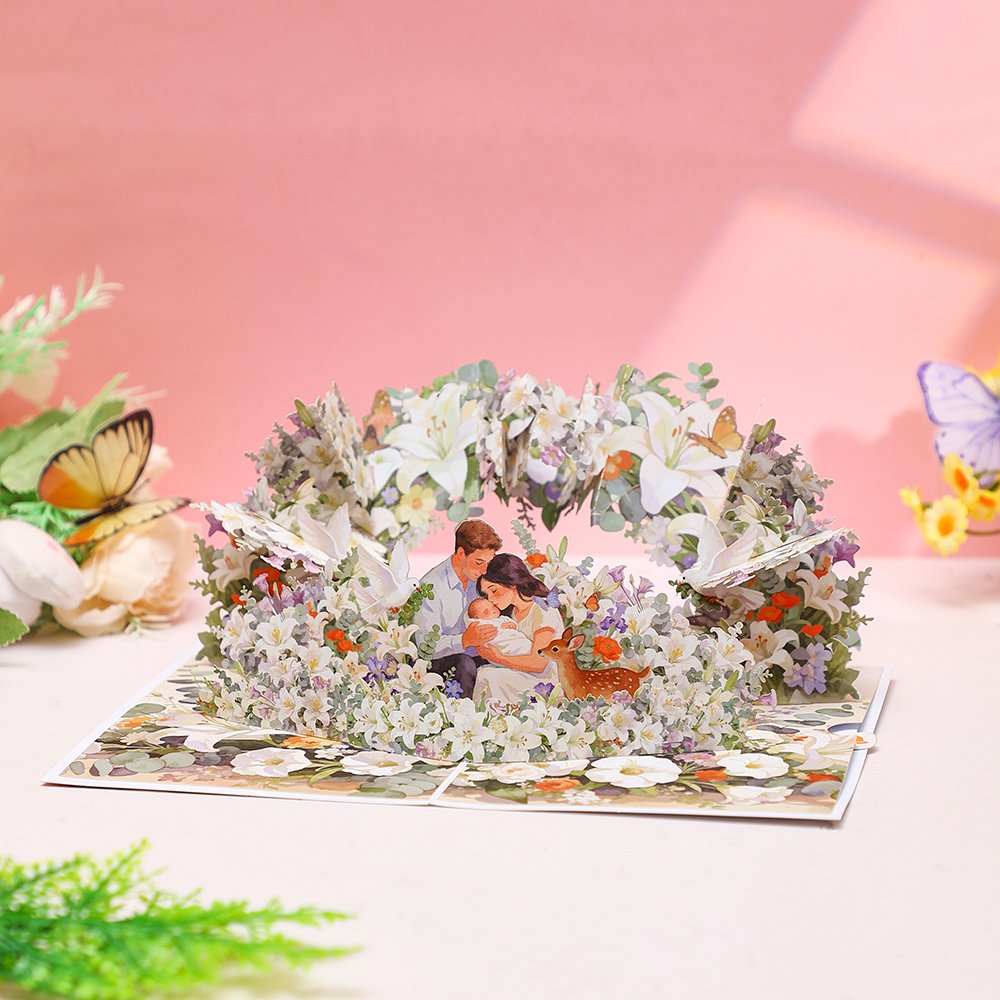 New Baby Welcome Flip Pop Up Card