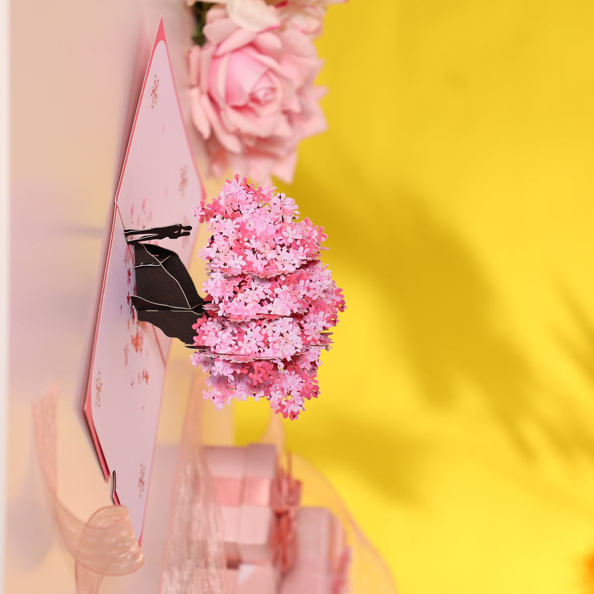 Couple Cherry Blossom Love Tree 3D Pop Up Card