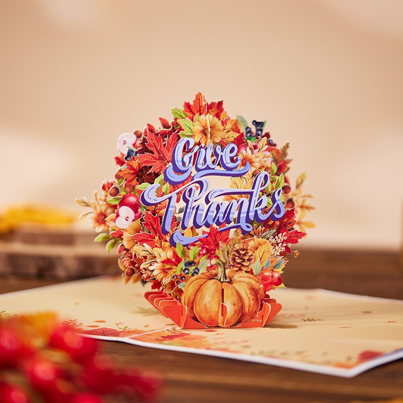 Universal Thanksgiving Thank You Pop Up Card