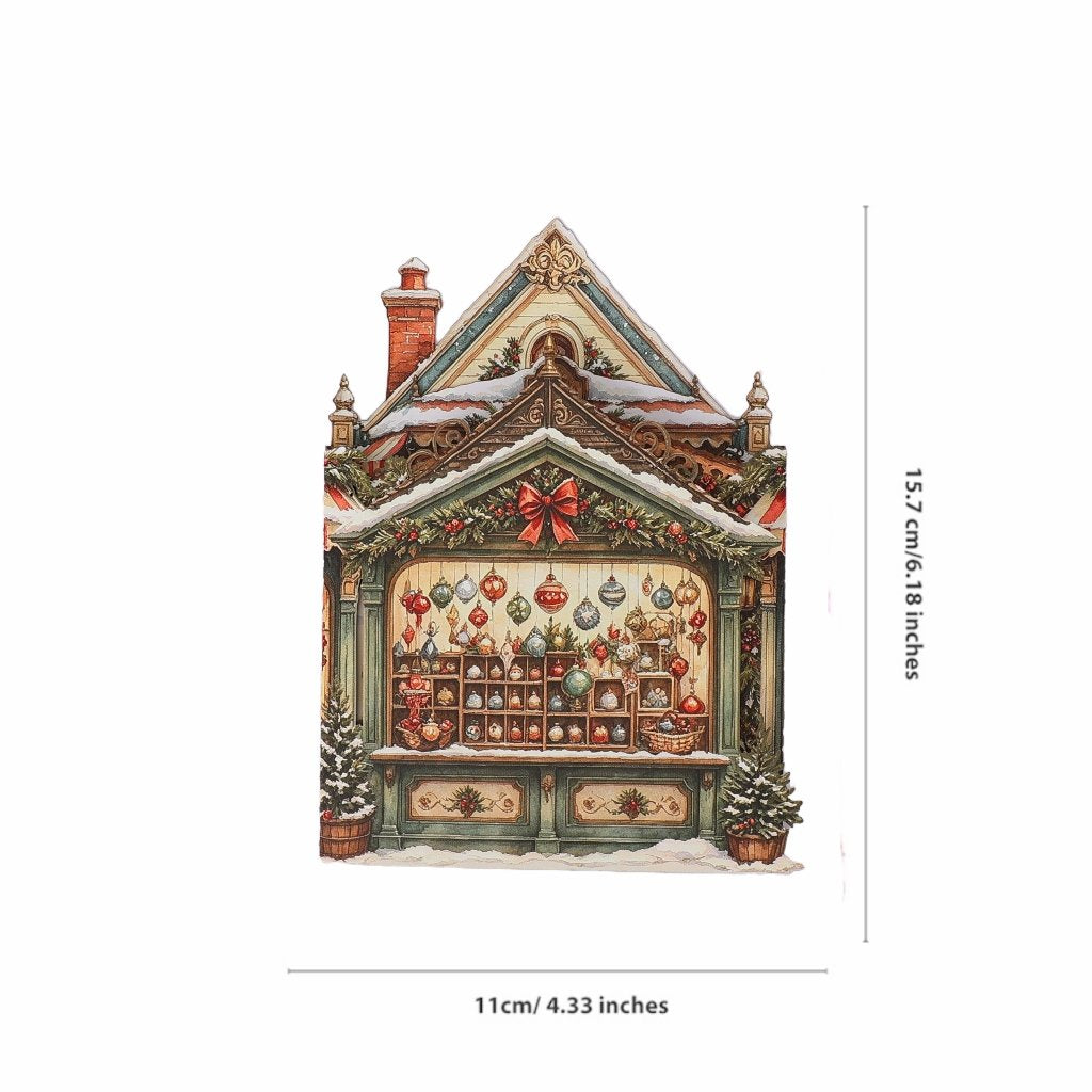 Vintage Christmas Double Door Card